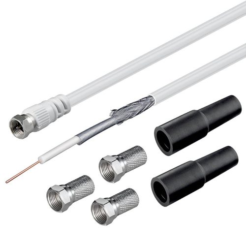 Koaxial Kabelkonfektion SAT mit F-stecker 20m - GOOBAY - 51625