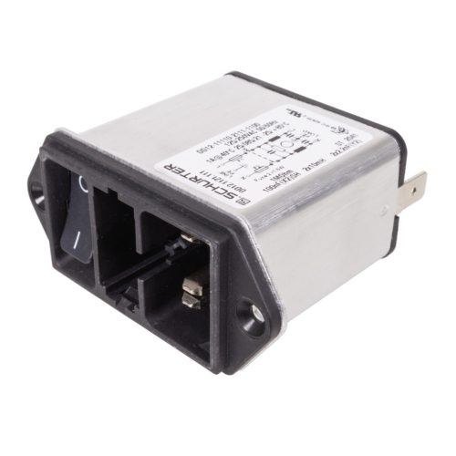 DD12.1121.111 - hálózati csatlakozó dugó, beépíthető, 250V/8(10)A, bizt. ház fedő: 4301-1401 - SCHURTER