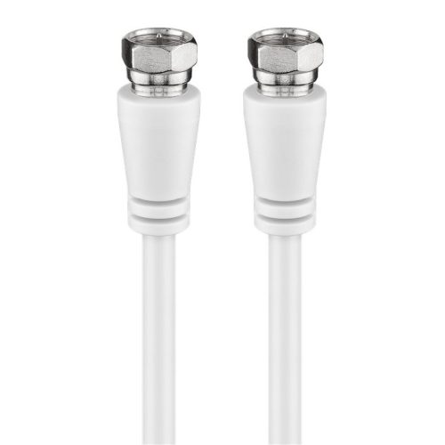 Koaxial Kabelkonfektion SAT mit F-stecker 1m - GOOBAY - 66620