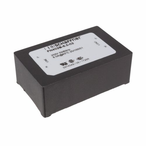FN402B-6.5-02 - hálózati zavarszűrő NYÁK-ba 250V/6.5A orvosi műszerekbe hitelesített - SCHAFFNER