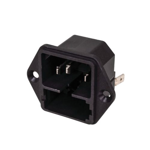 4301.0501 - beépíthető hálózati dugó, + biztosíték foglalat, szerelhető 250V/10A - SCHURTER