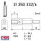   21 250 332/6 - fém távtartó L=25+6mm apa/anya, M3/5mm hatszög - HSTRONIC