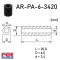   AR-PA-6-3420 - műanyag távtartó L=20mm 3,4mm furattal - HSTRONIC
