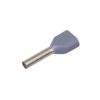 490208D - érvéghüvely, dupla, 2x0.75mm² kábelre szigetelt, szürke - VOGT