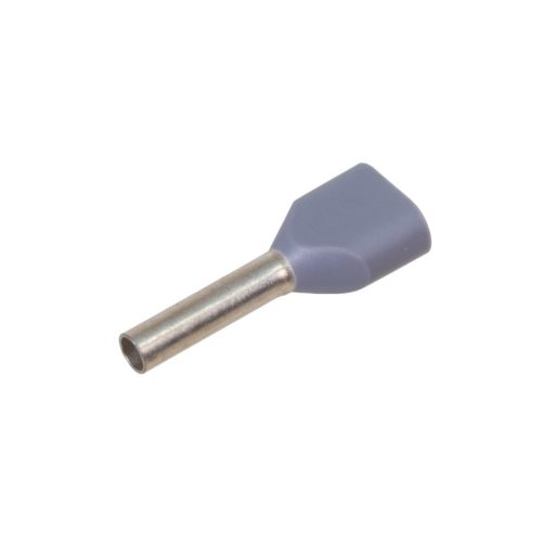 490208D - érvéghüvely, dupla, 2x0.75mm² kábelre szigetelt, szürke - VOGT