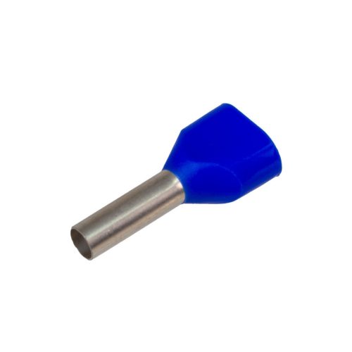 460509D - érvéghüvely, dupla, 2x2.5mm² kábelre szigetelt, kék - VOGT