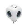 CUBE1 - Egyég, SCHUKO elosztó, 3 aljzat, 1 USB-C, 2 USB-A  - NONAME