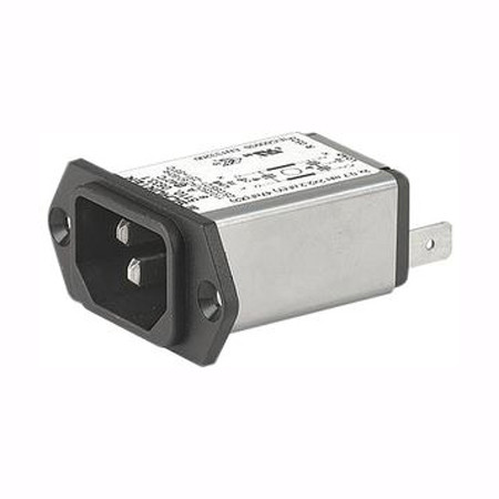 5110.1033.1 - Csatlakozó aljzat zavarszűrővel, 250V/10A 2x0,4mH 47nF 2x2,2nF - SCHURTER