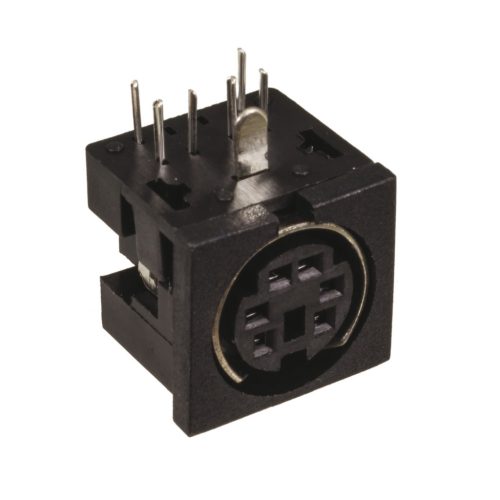 Mini-DIN aljzat 6-pólusú NYÁK-ba 90° - NONAME