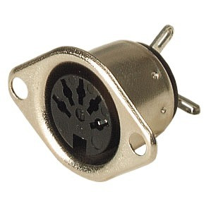 MAB6GREY(930011-200) - Szerelhető aljzat 6-pólusú 240° (DIN 45322) - HIRSCHMANN