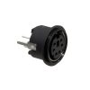 MINI-DIN 4 Socket PCB Straight Terminals - E-TEC - MDJ-004-SN01-AG