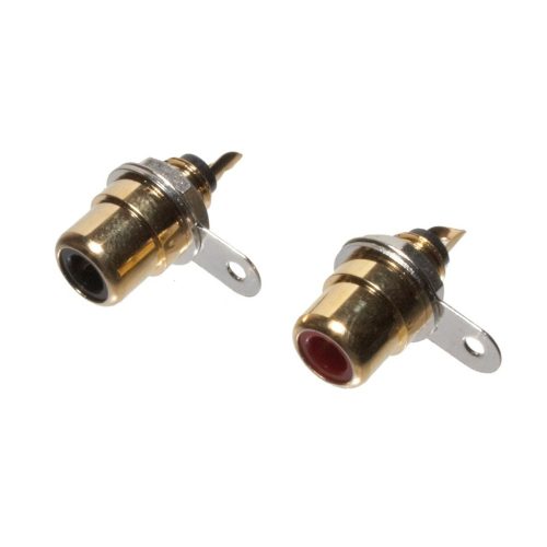 RCA Steckdose BTO1VR Vergoldet Rot - LUMBERG - BTO1VR