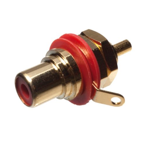 RCA Steckdose NYS367-2 Vergoldet Rot - NEUTRIK - NYS367-2