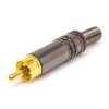 RCA Plug Metal Grey w. Red Line
