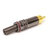 RCA Plug Metal Grey w. Red Line