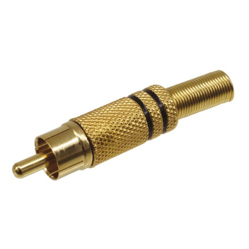 RCA Plug Metal Gold-plated Black - GOOBAY - 11281