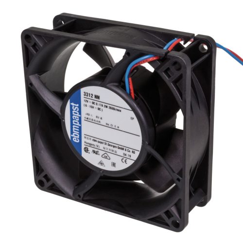 3312NN - 12V DC 92x92x32mm golyóscsapágy 35dBA 1.8W 80m3/h ventilátor - PAPST