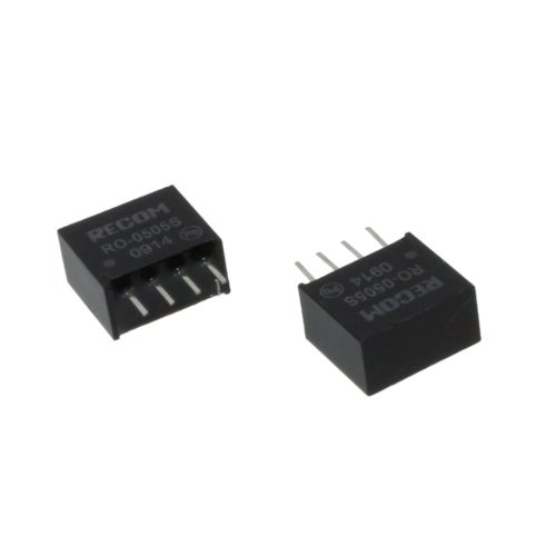 RO-2412S - 1W Vin=24V Vout=12V Iout=84mA SIP4, 1KV szigetelt DC/DC-átalakító - RECOM