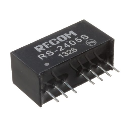 RS-053.3 - 2W Vin=4,5-9V Vout=3.3V Iout=500mA (tiltható) ~SIL8, 1KV szigetelt. DC/DC-átalakító - RECOM