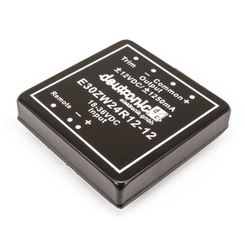 E30ZW24R12-12 - 30W Vin=9-18V Vout=2x12V Iout=2x1250mA 500V szigetelt DC/DC-átalakító - DEUTRONIC
