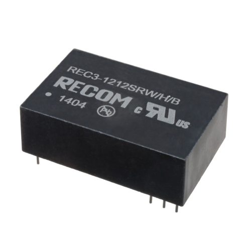REC3-0505SR/H1 - 3W Vin=5V Vout=5V Iout=600mA, ~DIL24, 1KV, szigetelt DC/DC-átalakító - RECOM