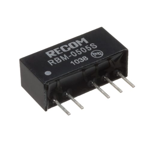 RBM-1212D - 1W Vin=12V Vout=2x12V Iout=2x42mA ~SIL7, 3KV szigetelt DC/DC-átalakító - RECOM