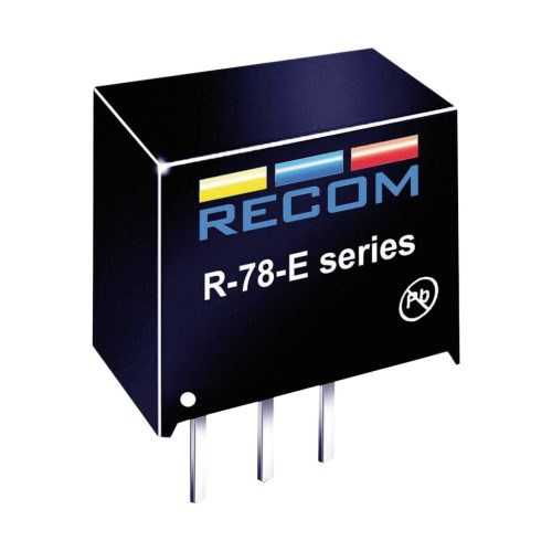 R-78E5.0-1.0 - Vin=8-28V Vout=5.0V Iout=1A SIP3, 78XX lábkompatibilis DC/DC-átalakító - RECOM