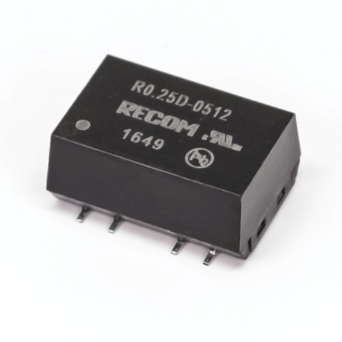 R0.25D-0512 - SMD 0.25W Vin=5V Vout=±12V Iout=2x10mA ~SO10W,1KV szigetelt DC/DC-átalakító - RECOM