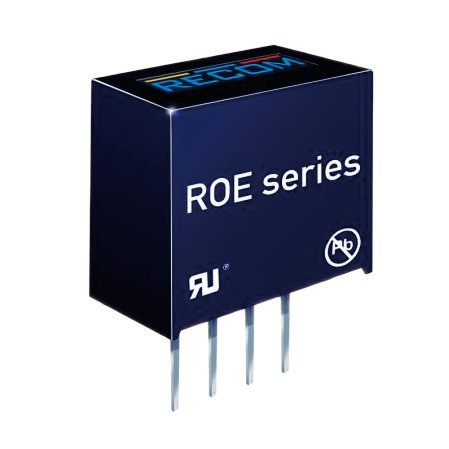 ROE-3.305S - 1W Vin=3.3V Vout=5V Iout=200mA SIP4, 1KV szigetelt DC/DC-átalakító - RECOM