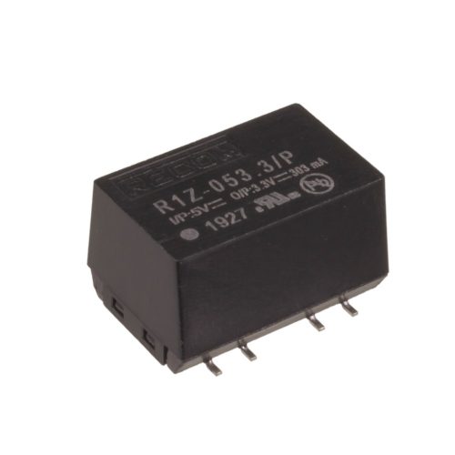 R1Z-053.3/P - SMD 1W Vin=5V Vout=3.3V Iout=303mA rövidzárvédett SO10W, 1KV szigetelt DC/DC-átalakító - RECOM