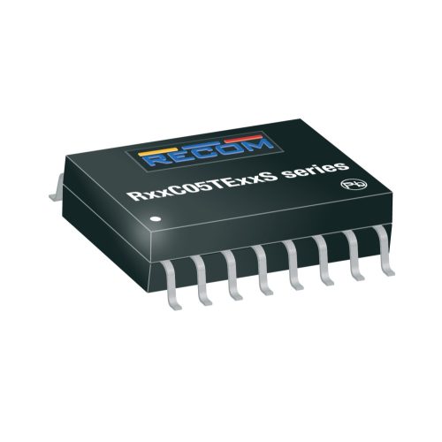 R05C05TE05S-CT - 0.5W Vin=4.5-5.5V Vout=5V Iout=100mA SMD SO16Wide, 3KV szigetelt DC/DC-átalakító - RECOM