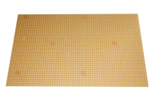 VK711-4 - 160x100mm egyoldalas forrpontos/sávos (folyamatos sávok RM=5.08mm) lyuk RM=2.54mm próba NYÁK - RADEMACHER