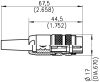 T3360001 - ipari 5-pólusú dugó, lengő C091A (05-a) - AMPHENOL