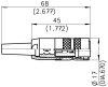 T3505001 - ipari 8-pólusú aljzat, lengő C091A (08-a) - AMPHENOL