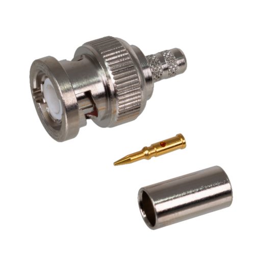 B1121A1-NT3G-1-50 - BNC 50Ohm dugó, crimp, lengő BNC/RG58 szigetelő:TEFLON - AMPHENOL