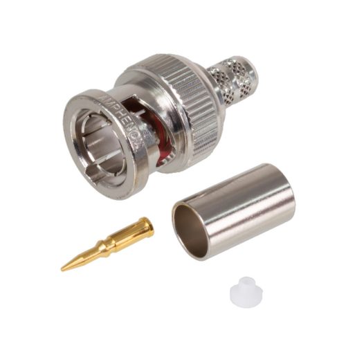 B1121A1-ND3G-3-75 - BNC 75Ohm dugó, crimp, lengő BNC/RG59 szigetelő:DELRIN - AMPHENOL
