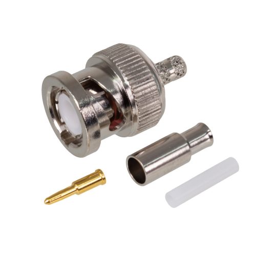 B1121E1-ND3G-5-50 - BNC 50Ohm dugó, crimp, lengő BNC/RG174 szigetelő:DELRIN - AMPHENOL