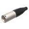 AC3MM - XLR 3-pólusú dugó, lengő fémszínű - AMPHENOL