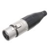 AC4F - XLR 4-pólusú aljzat, lengő fémszínű - AMPHENOL