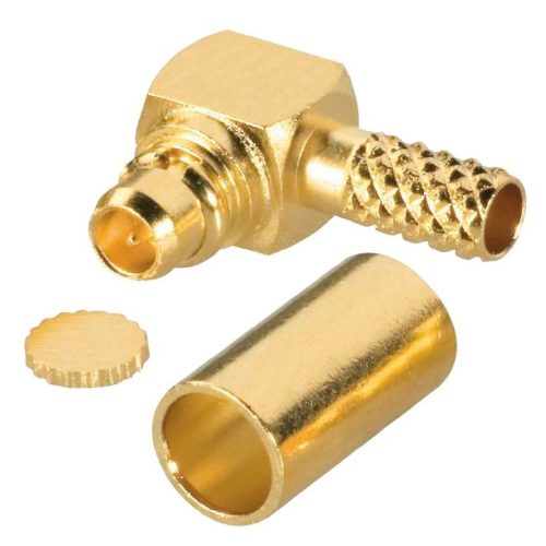 MMCX1112A1-3GT30G-5-50 - MMCX 90° dugó, crimp, lengő MMCX/RG174 szigetelő:TEFLON - AMPHENOL