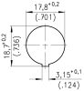 T3437000 - ipari 7-pólusú aljzat, szerelhető C091B Külső Bayonet-zár (07-a) - AMPHENOL