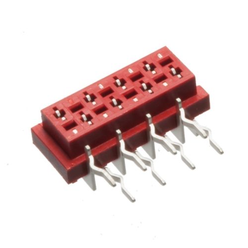 TMM-5-0-08-2 - MICRO MATCH 8-pólusú NYÁK-ba ültethető aljzat 90° RM=1.27mm - AMPHENOL