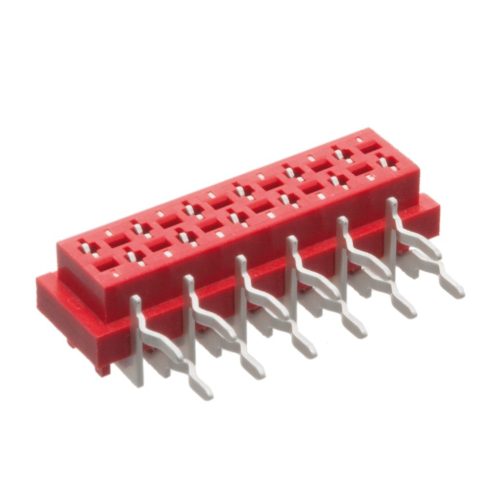 TMM-5-0-12-2 - MICRO MATCH 12-pólusú NYÁK-ba ültethető aljzat 90° RM=1.27mm - AMPHENOL