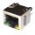 RJHSE3381 - RJ45 8-pólusú aljzat NYÁK-ba árnyékolt zöld+sárga LED - AMPHENOL
