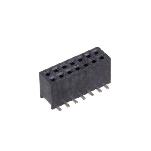 20021321-00014C1LF - 2x7-pólusú tüskesor aljzat, RM=1.27x1.27mm, kétsoros, aranyozott, SMD  - AMPHENOL
