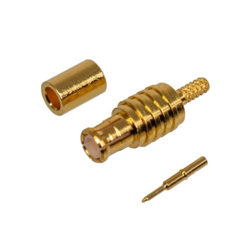 MCX 1121A1-3GT30G-14-50 - MCX dugó, crimp, lengő MCX/RG178/196 szigetelő:TEFLON - AMPHENOL