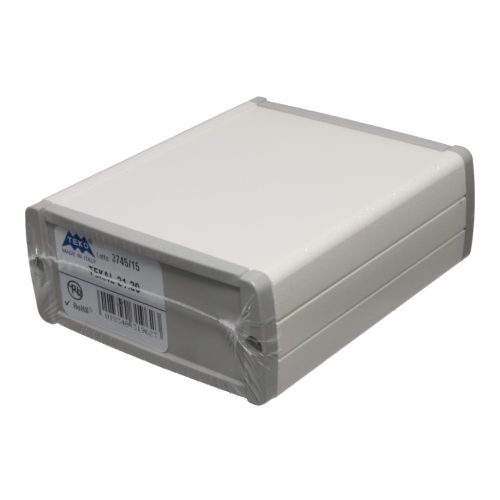 TEKAL21.30 - extrudált fém műszerdoboz 100x86x37mm asztali fehér/világosszürke - TEKO