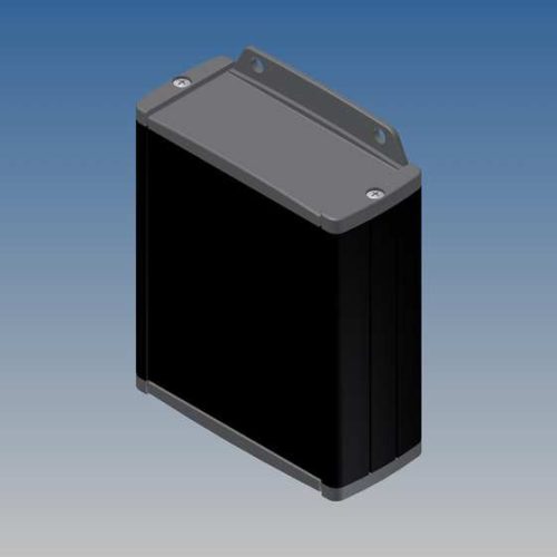 TEKAL21/E.29 - extrudált fém műszerdoboz 100x86x37mm, ALU szerelhető fali fekete/sötétszürke - TEKO