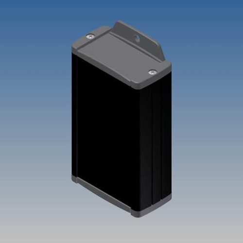 TEKAL12/E.29 - extrudált fém műszerdoboz 100x60x31mm szerelhető fali fekete/sötétszürke - TEKO