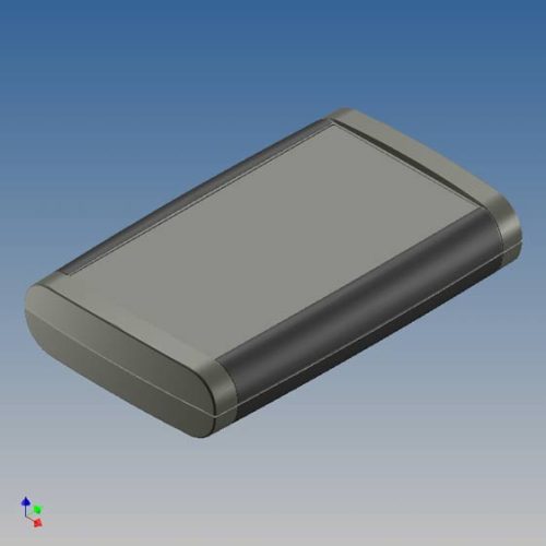 MTG01-BK.34 - extrudált fém műszerdoboz 125x87x23.5mm magnézium Ötvözet RAL9004, 2xAA/1x9V elemtartóval - TEKO